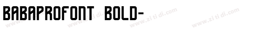 babaprofont bold字体转换